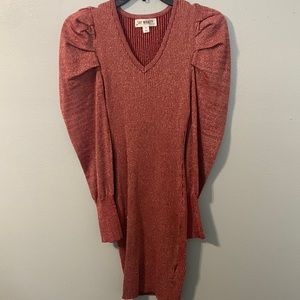 Long sleeve copper dress